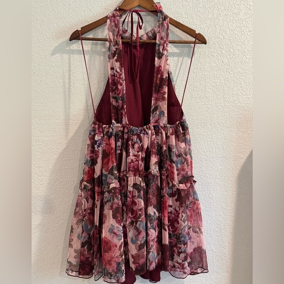 Vici Women’s Sable Petals Halter Babydoll Mini Dress Size M - Picture 4 of 4